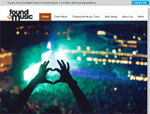 Tablet Screenshot of foundinmusic.com